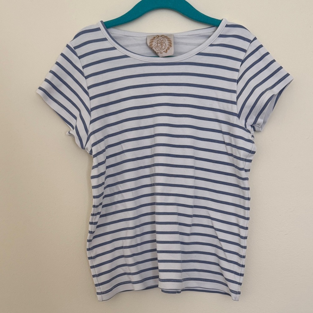 Beaufort Bonnet Striped Blue and White T-Shirt